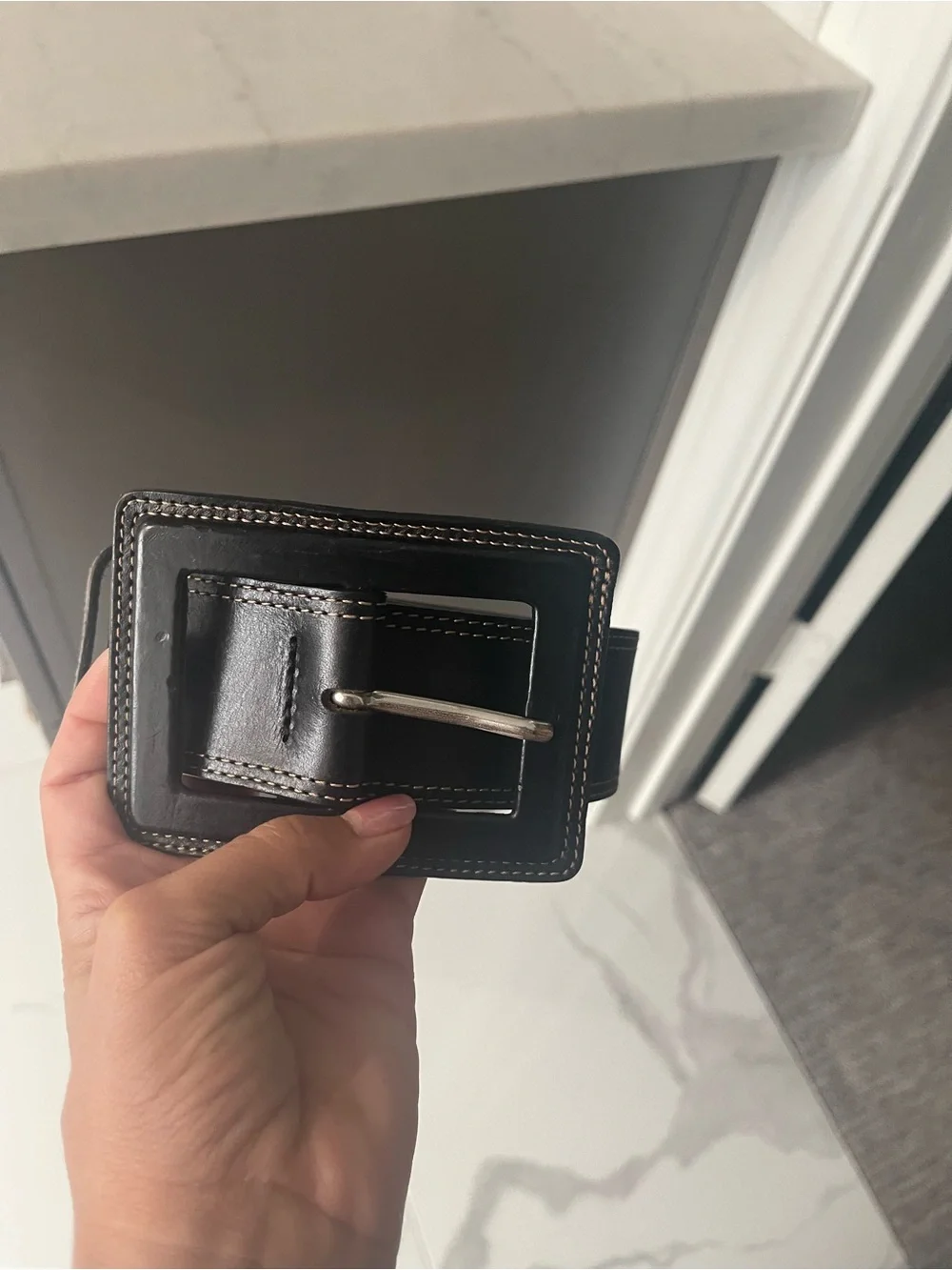 Banana Republic Wide Black Leather Belt
